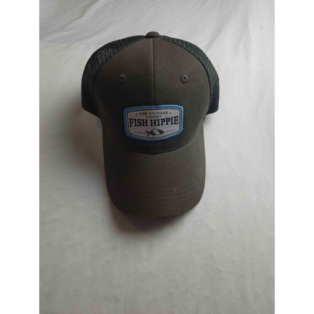 Fish Hippie Trucker Hat Gray Mesh Back Adjustable Outdoor Fishing One Size